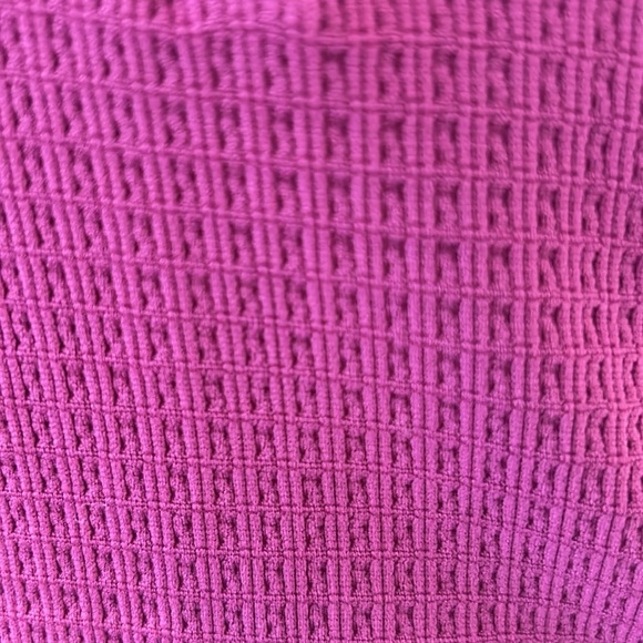 Social Revival Waffle Henley Button Top, Pink S/M - Picture 4 of 6